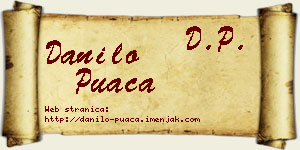 Danilo Puača vizit kartica